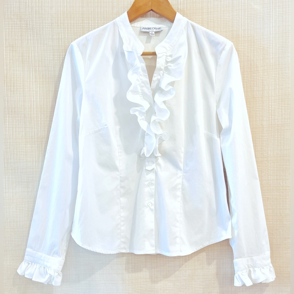 Vintage Ruffle Blouse Ruffle Cuff Romantic Ruffled Poet Shirt Whimsigoth Moody